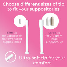 Load image into Gallery viewer, Natureland [20/40 Pack Vaginal Suppository Applicators for Women,Soft Tip Auxiliary Tool for Pills, Tablet Suppositories, Individually Wrapped (40 Count (Pack of 1), Large tip applicators)