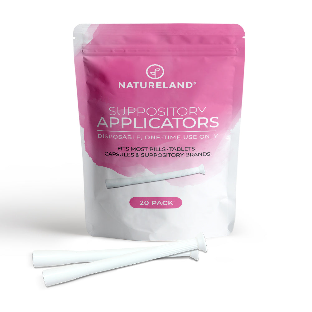 Natureland Vaginal Suppository Applicators - Large Tip for Magic Bullet Suppositories