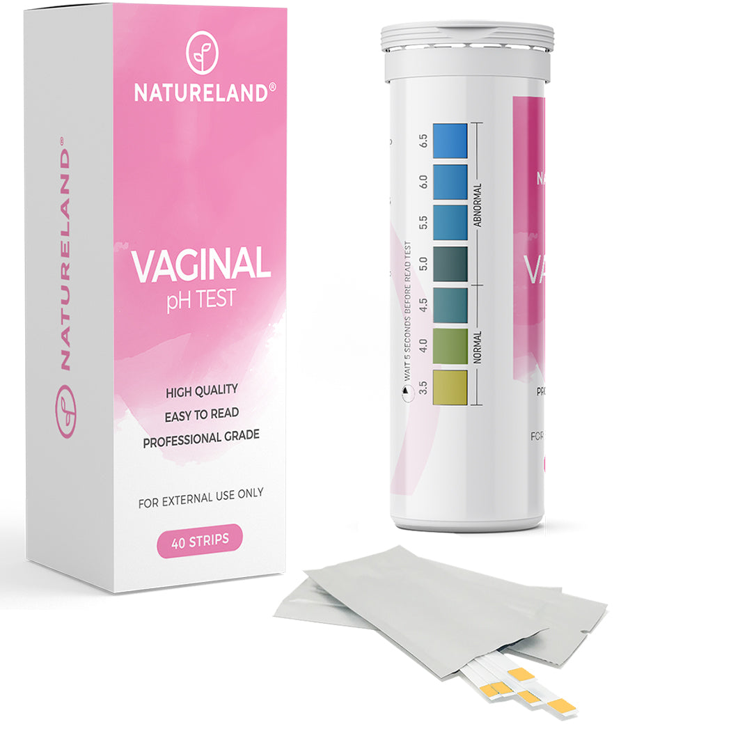 Natureland Vaginal Health pH Test Strips for Yeast Infection, BV (40pcs)