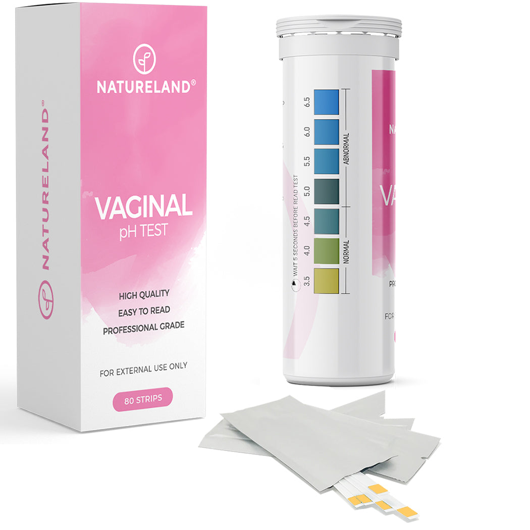 Natureland Vaginal Health pH Test Strips for Yeast Infection, BV (80pcs)
