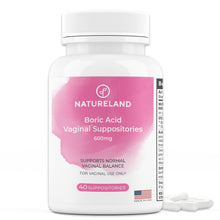 Load image into Gallery viewer, NATURELAND Boric Acid Suppository 40pc

